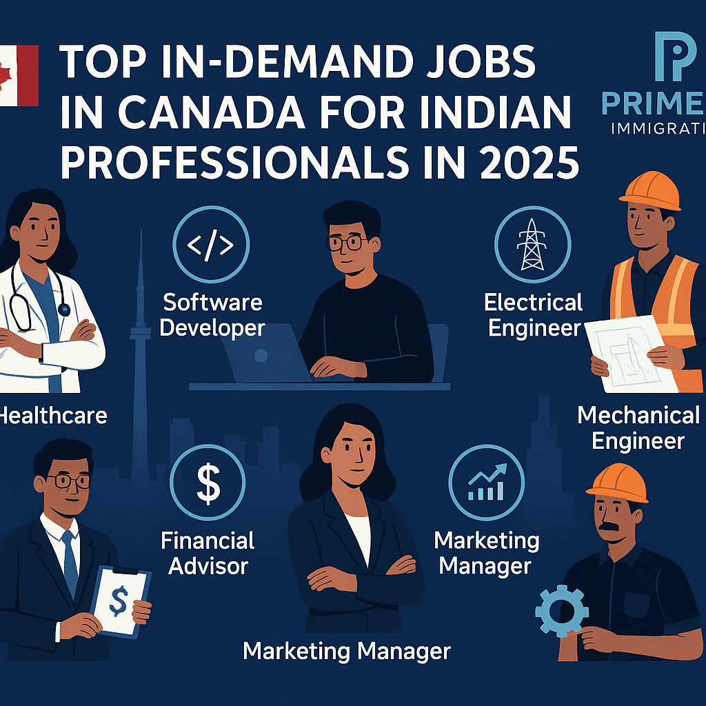 Top in-demand jobs in Canada for Indian professionals in 2025 by Priment Immigration